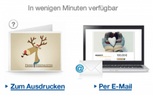 Ausdruckbare Wertgutscheine von Amazon